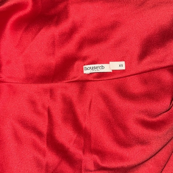 NWOT HOUSE OF CB Zanab Red Thigh Slit Open Back Maxi Dress sz XS - Picture 9 of 10